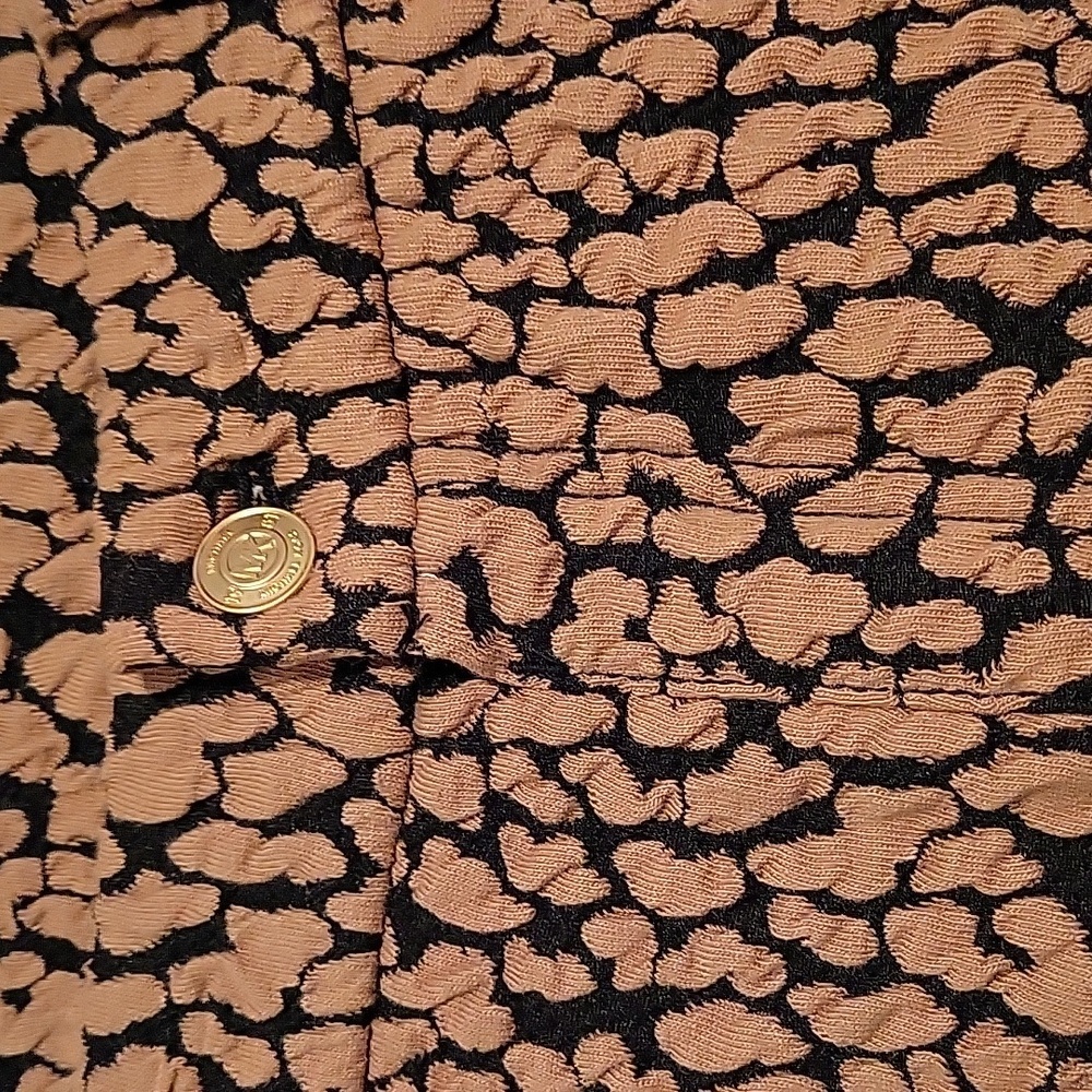 NWT Michael Michael Kors women's as textured pull-on pants in dark camel - Picture 4 of 10